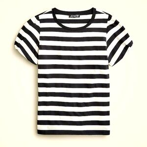 J. Crew Striped Tee in Black and White. 💯 cotton. Size Medium. NWT.